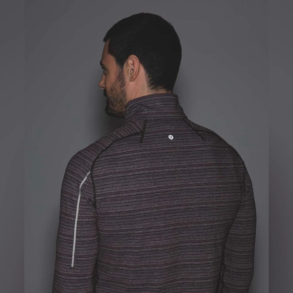Lululemon Athletica Surge Warm 1/2 Zip Polar Night Stripe